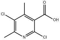 2,5-Dichloro-4,6-dimethylnicotinic acid Struktur