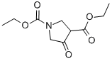 4-Oxo-1,3-pyrrolidinedicarboxylicaciddiethylester Struktur