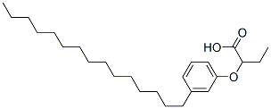 2-(3-pentadecylphenoxy)butyric acid  Struktur