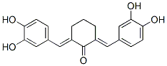 2,6-bis((3,4-dihydroxyphenyl)methylene)cyclohexanone Struktur