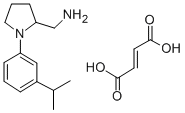 (-)-1-(3-(1-Methylethyl)phenyl)-2-pyrrolidinemethanamine fumarate Struktur