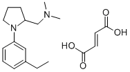 (-)-N,N-Dimethyl-1-(3-ethylphenyl)-2-pyrrolidinemethanamine fumarate Struktur