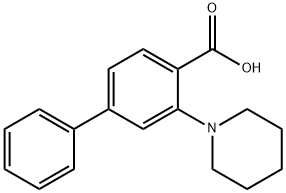 3-(piperidin-1-yl)biphenyl-4-carboxylic acid Struktur