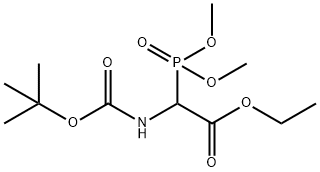 Acetic acid, [[(1,1-diMethylethoxy)carbonyl]aMino](diMethoxyphosphinyl)-, ethyl ester Struktur