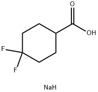 Cyclohexanecarboxylic acid, 4,4-difluoro-, sodiuM salt Struktur