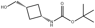 TERT-BUTYL CIS-3-HYDROXYMETHYLCYCLOBUTYLCARBAMATE Struktur