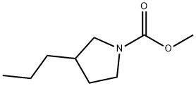 1-Pyrrolidinecarboxylic  acid,  3-propyl-,  methyl  ester Struktur