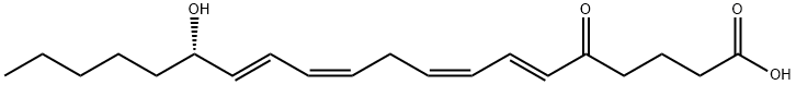 5-oxo-15-hydroxy-6,8,11,13-eicosatetraenoic acid Struktur