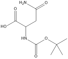 4-AMINO-2-[(TERT-BUTOXYCARBONYL)AMINO]-4-OXOBUTANOIC ACID Struktur