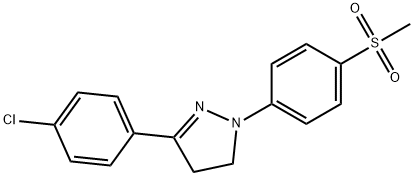 3-(4-chlorophenyl)-4,5-dihydro-1-[4-(methylsulphonyl)phenyl]-1H-pyrazole  Struktur