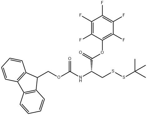 FMOC-CYS(TBUTHIO)-OPFP Struktur