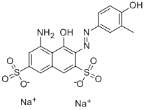 8-AMINO-2-(4-HYDROXY-3-METHYLPHENYL)AZO-1-NAPHTHOL-3,6-DISULFONIC ACID DISODIUM SALT Struktur