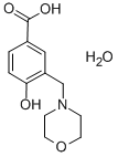 4-HYDROXY-3-(MORPHOLINOMETHYL)BENZOIC ACID HYDRATE Struktur