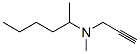 N-2-hexyl-N-methylpropargylamine Struktur