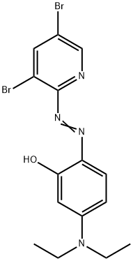 2-(3,5-Dibromo-2-pyridylazo)-5-(diethylamino)-phenol Struktur