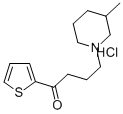 1-Butanone, 4-(3-methyl-1-piperidinyl)-1-(2-thienyl)-, hydrochloride Struktur