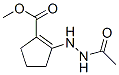 1-Cyclopentene-1-carboxylicacid,2-(2-acetylhydrazino)-,methylester(9CI) Struktur