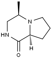 Pyrrolo[1,2-a]pyrazin-1(2H)-one, hexahydro-4-methyl-, (4R-trans)- (9CI) Struktur