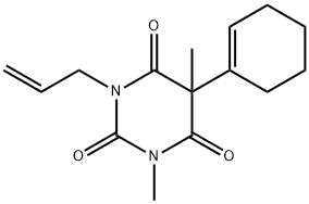 3-Allyl-5-(1-cyclohexen-1-yl)-1,5-dimethylbarbituric acid Struktur