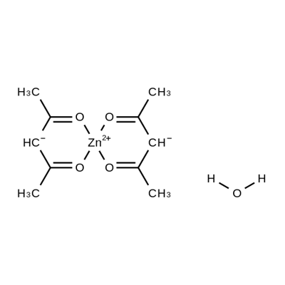 ZINC ACETYLACETONATE HYDRATE Struktur