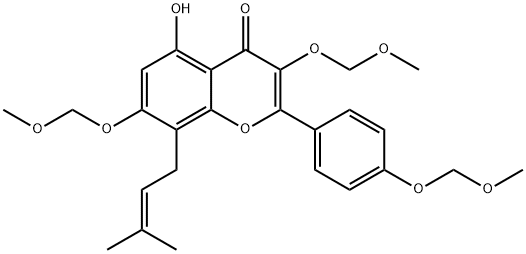 DesMethyl Icaritin Tri-O-MethoxyMethyl Ether Struktur