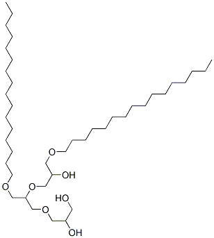 6,9-bis(hexadecyloxymethyl)-4,7-dioxanonane-1,2,9-triol Struktur