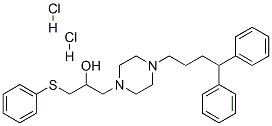 1-[4-(4,4-diphenylbutyl)piperazin-1-yl]-3-phenylsulfanyl-propan-2-ol d ihydrochloride Struktur