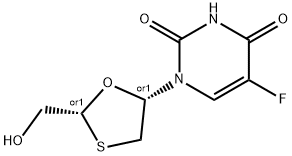 2',3'-dideoxy-5-fluoro-3'-thiauridine Struktur