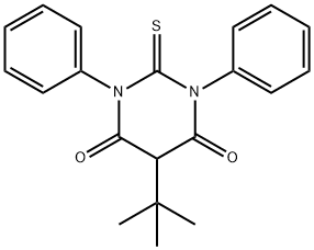 5-Butyl-1,3-diphenyl-2-thiobarbituric acid Struktur