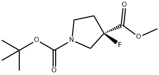 Methyl (R)-1-Boc-3-fluoropyrrolidine-3-carboxylate Struktur