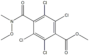 N-Methoxy-N-methyl-2,3,5,6-tetrachloroterephthalamic acid methyl ester Struktur