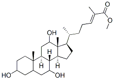 methyl-3,7,12-trihydroxycholest-24-ene-26-oate Struktur