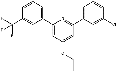 2-(3-chlorophenyl)-4-ethoxy-6-[3-(trifluoromethyl)phenyl]pyridine Struktur