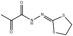 2-pyruvoylhydrazono-1,3-dithiolane Struktur