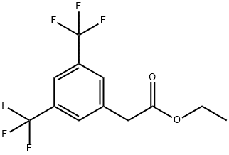 ETHYL 3,5-BIS(TRIFLUOROMETHYL)PHENYL ACETATE Struktur