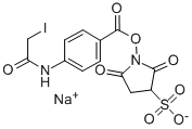 SULFO-N-SUCCINIMIDYL (N-IODOACETYL)AMINOBENZOATE Struktur