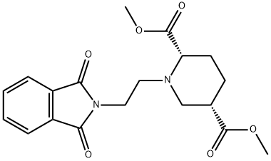 2,5-Piperidinedicarboxylic acid, 1-[2-(1,3-dihydro-1,3-dioxo-2H-isoindol-2-yl)ethyl]-, diMethyl ester, cis- (9CI) Struktur