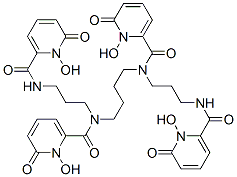 N,N',N'',N'''-tetra(1,2-dihydro-1-hydroxy-2-oxopyridine-6-carbonyl)-1,5,10,14-tetraazatetradecane Struktur