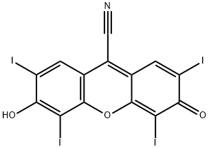 4,5-DIIODO-9-CYANO-3-HYDROXY-6-FLUORONE Struktur