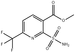 methyl 2-aminosulfonyl-6-(trifluoromethyl)pyridine-3-c arboxylate Struktur