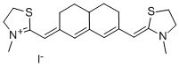 3-METHYL-2-([7-[(3-METHYL-1,3-THIAZOLIDIN-2-YLIDENE)METHYL]-4,4A,5,6-TETRAHYDRO-2(3H)-NAPHTHALENYLIDENE]METHYL)-4,5-DIHYDRO-1,3-THIAZOL-3-IUM IODIDE Struktur