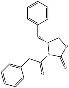 3-(2-PHENYLACETYL)-(4R)-(PHENYLMETHYL)-2-OXAZOLIDINONE Struktur