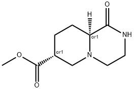 CIS-1-OXO-OCTAHYDRO-PYRIDO[1,2-A]PYRAZINE-7-CARBOXYLIC ACID METHYL ESTER
 Struktur