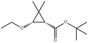 Cyclopropanecarboxylic acid, 3-ethoxy-2,2-dimethyl-, 1,1-dimethylethyl ester, cis- (9CI) Struktur