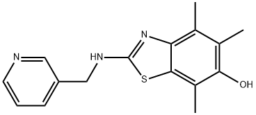 6-Benzothiazolol,  4,5,7-trimethyl-2-[(3-pyridinylmethyl)amino]- Struktur