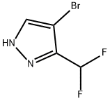 4-broMo-5-(difluoroMethyl)-1H-pyrazole Struktur