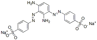 disodium 4,4'-[(2,4-diamino-1,3-phenylene)bis(azo)]bis[benzenesulphonate] Struktur