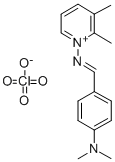 Pyridinium, 2,3-dimethyl-1-(((4-(dimethylamino)phenyl)methylene)amino) -, perchlorate Struktur