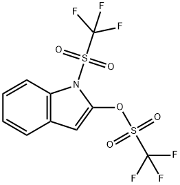 1-(trifluoromethanesulfonyl)indol-
2-yl trifluoromethanesulfonate Struktur