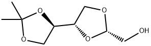 ((2S,4S,4'R)-2',2'-DIMETHYL-[4,4']BI[[1,3]DIOXOLANYL]-2-YL)-METHANOL Struktur